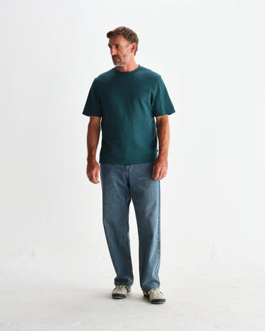 Wax London DEAN SS TEE JOLT TEAL - KYOTO - Wax London