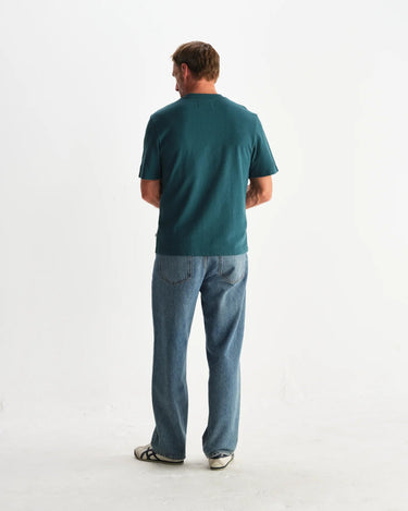 Wax London DEAN SS TEE JOLT TEAL - KYOTO - Wax London