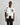 Wax London DIDCOT SS SHIRT BLOOM APPLIQUE ECRU / BLACK - KYOTO - Wax London