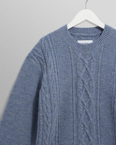 Wax London HYATT CREW BRUSH CABLE LIGHT BLUE - KYOTO - Wax London