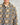 Wax London IGGY JACKET BLURRED GRID BEIGE / BLUE - KYOTO - Wax London