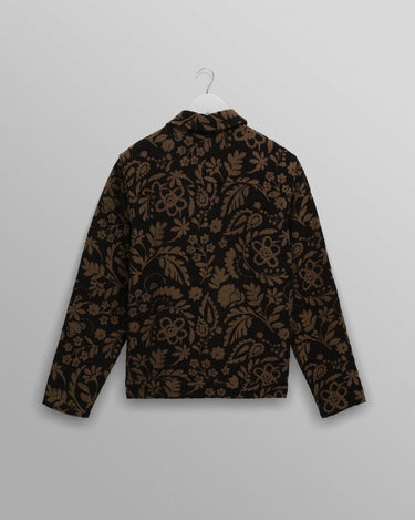 Wax London IGGY JACKET CHENILLE JACQUARD BLACK / KHAKI - KYOTO - Wax London