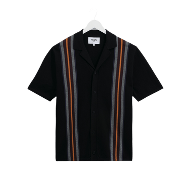 Wax London IVY SHIRT COTTON STRIPE BLACK / MULTI - KYOTO - Wax London
