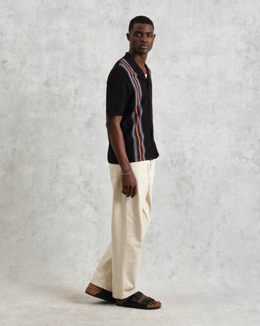 Wax London IVY SHIRT COTTON STRIPE BLACK / MULTI - KYOTO - Wax London