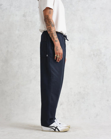 Wax London KURT TROUSER ORG COTTON TWILL NAVY - KYOTO - Wax London