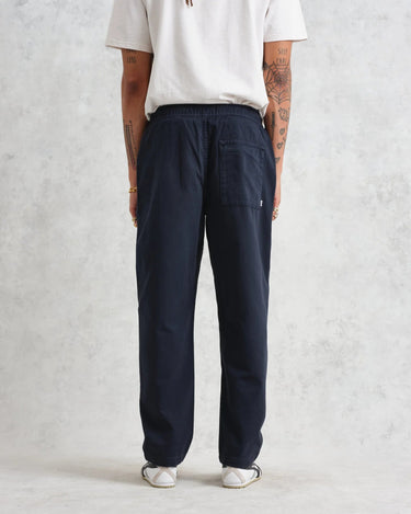 Wax London KURT TROUSER ORG COTTON TWILL NAVY - KYOTO - Wax London