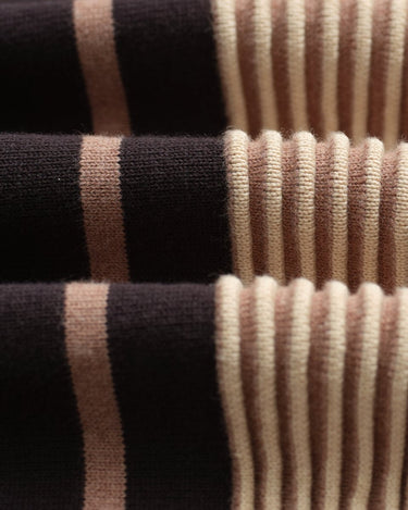 Wax London LENNOX POLO MILANO MULTI STRIPE BLACK / BEIGE - KYOTO - Wax London