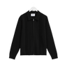 Wax London LENNOX ZIP POLO MILANO RIPPLE STRIPE BLACK - KYOTO - Wax London