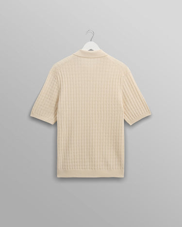 Wax London NAPLES POLO DIAMOND STRIPE ECRU - KYOTO - Wax London