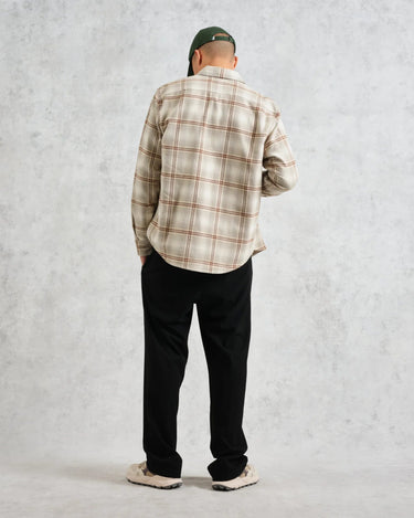 Wax London SHELLY LS SHIRT OMBRE FLANNEL SAGE/ECRU - KYOTO - Wax London