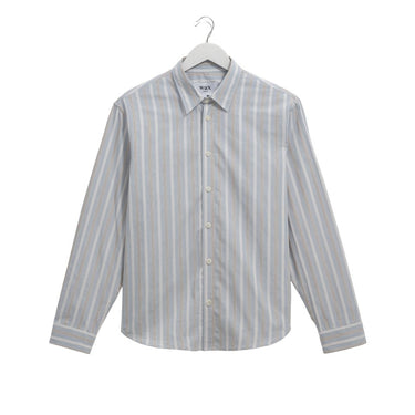 Wax London SHELLY SHIRT POPLIN DOBBY STRIPE LIGHT BLUE - KYOTO - Wax London