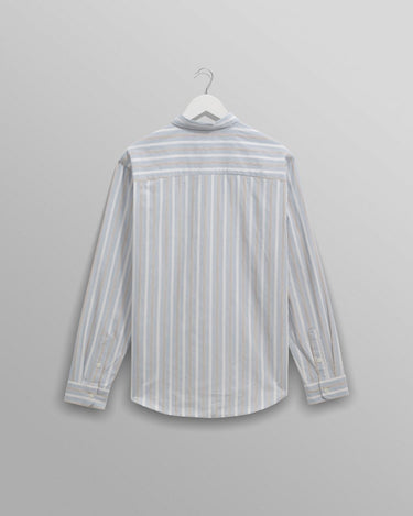 Wax London SHELLY SHIRT POPLIN DOBBY STRIPE LIGHT BLUE - KYOTO - Wax London