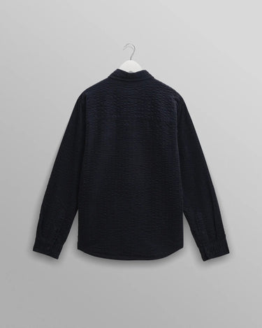 Wax London SHELLY SHIRT SEERSUCKER CORD NAVY - KYOTO - Wax London