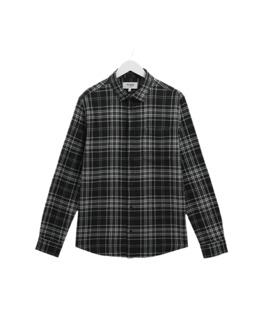 Wax London SHELLY SHIRT SEERSUCKER FLANNEL NAVY / MULTI - KYOTO - Wax London