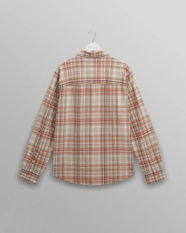 Wax London SHELLY SHIRT SEERSUCKER FLANNEL RUST / MULTI - KYOTO - Wax London