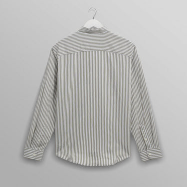 Wax London SHELLY SHIRT VISCOSE BLEND STRIPE SAGE - KYOTO - Wax London
