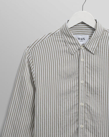 Wax London SHELLY SHIRT VISCOSE BLEND STRIPE SAGE - KYOTO - Wax London