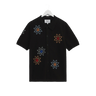 Wax London TELLARO SS SHIRT FLORAL EMBROIDERY BLACK / MULTI - KYOTO - Wax London