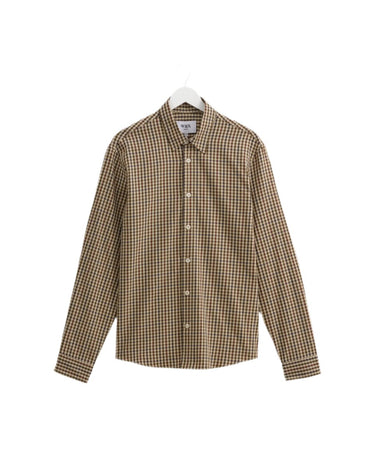 Wax London TRIN LS SHIRT TRAD CHECK BEIGE MULTI - KYOTO - Wax London