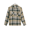 Wax London WHITING OVERSHIRT ADDLE CHECK ECRU / GREEN - KYOTO - Wax London