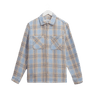 Wax London WHITING OVERSHIRT EARL CHECK PALE BLUE / ECRU - KYOTO - Wax London