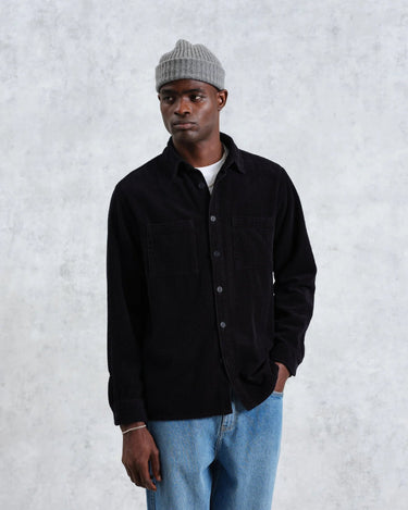 Wax London WHITING OVERSHIRT JUMBO CORD NAVY - KYOTO - Wax London