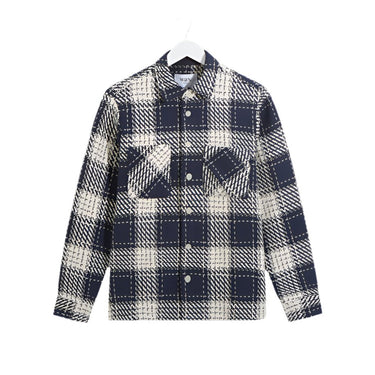 Wax London WHITING OVERSHIRT MARINE BEATNIK V3 MARINE - KYOTO - Wax London