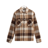 Wax London WHITING OVERSHIRT PIKE CHECK NATURAL / BROWN - KYOTO - Wax London