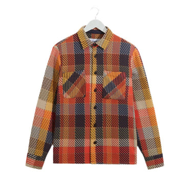 Wax London WHITING OVERSHIRT Pike Check Orange multi - KYOTO - Wax London