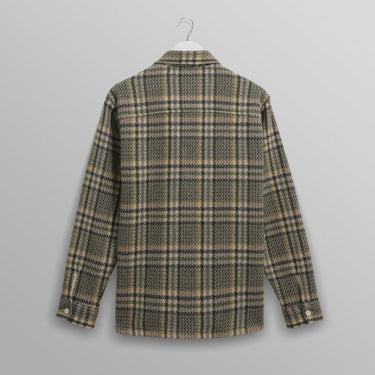 Wax London WHITING OVERSHIRT WOOL BLEND CHECK GREEN - KYOTO - Wax London