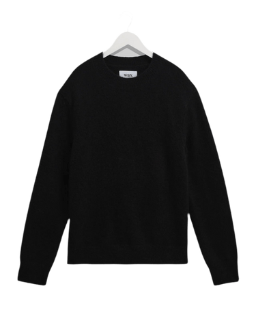 Wax London WILDE CREW BRUSH STRIPE BLACK / DARK MULTI - KYOTO - Wax London