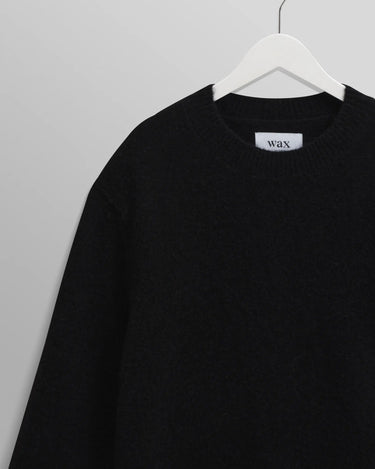 Wax London WILDE CREW BRUSH STRIPE BLACK / DARK MULTI - KYOTO - Wax London