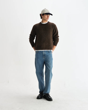 Wax London WILDE CREW FLUFFY WOOL BLEND BROWN - KYOTO - Wax London