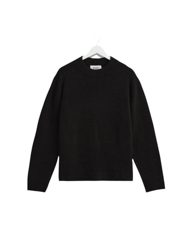 Wax London WILDE CREW PLAIN JERSEY BOUCLE BLACK - KYOTO - Wax London