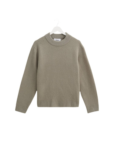 Wax London WILDE CREW PLAIN JERSEY BOUCLE GREEN - KYOTO - Wax London