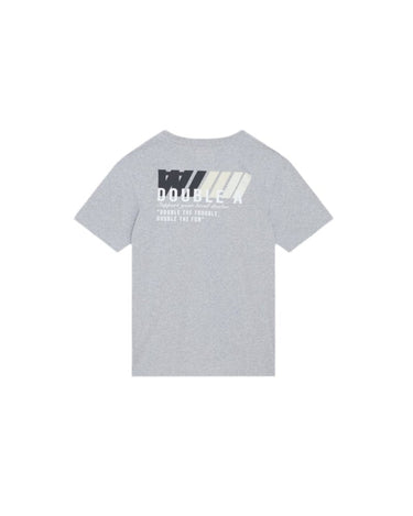 Wood Wood Ace Dealership T-shirt Grey Melange - KYOTO - Wood Wood