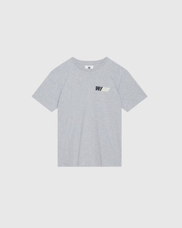 Wood Wood Ace Dealership T-shirt Grey Melange - KYOTO - Wood Wood