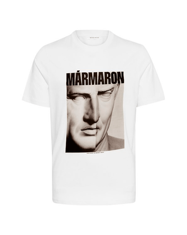 Wood Wood Bobby Marmaron Bright White T-shirt - KYOTO - Wood Wood