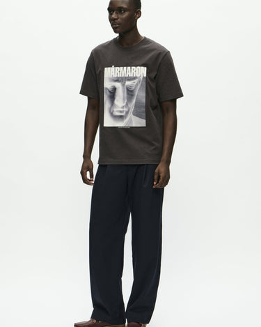 Wood Wood Bobby Marmaron Licorice Brown t-shirt - KYOTO - Wood Wood