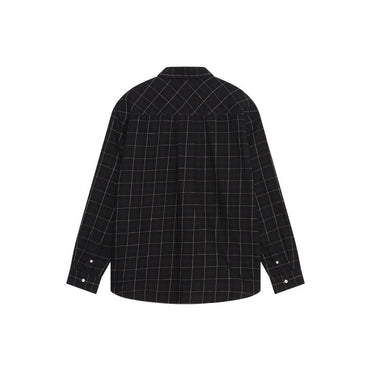 Wood Wood Day Check Light Flannel Shirt GOTS Skjorter Charcoal - KYOTO - Wood Wood