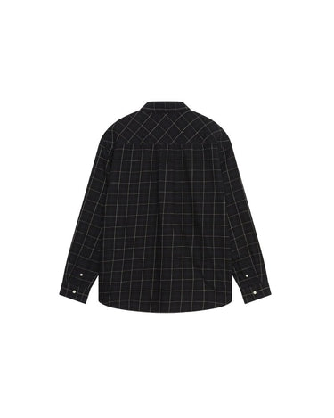 Wood Wood Day Check Light Flannel Shirt GOTS Skjorter Charcoal - KYOTO - Wood Wood