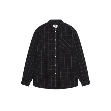 Wood Wood Day Check Light Flannel Shirt GOTS Skjorter Charcoal - KYOTO - Wood Wood