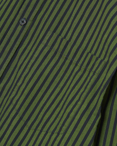 Wood Wood Day Striped AA Embroidery Shirt GOTS Pear - KYOTO - Wood Wood