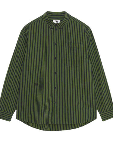 Wood Wood Day Striped AA Embroidery Shirt GOTS Pear - KYOTO - Wood Wood