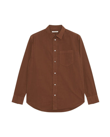 Wood Wood Nico shirt Terra Brown - KYOTO - Wood Wood