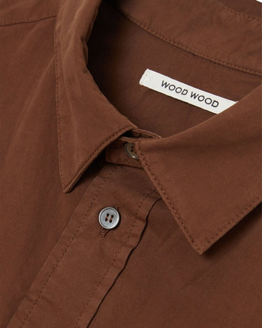 Wood Wood Nico shirt Terra Brown - KYOTO - Wood Wood