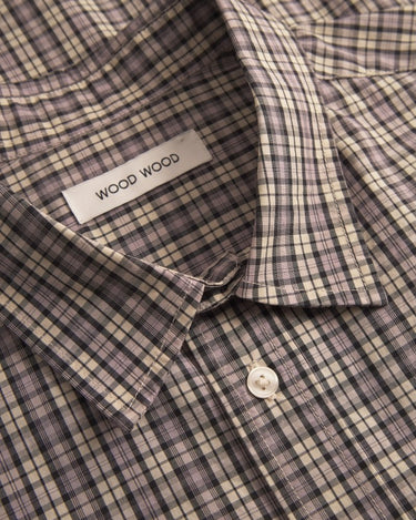 Wood Wood WWCarter shirt 25115 Minimal gray check - KYOTO - Wood Wood