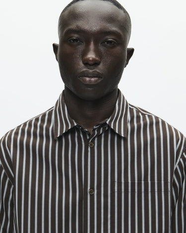 Wood Wood WWNico shirt 25278 Chocolate torte stripe - KYOTO - Wood Wood