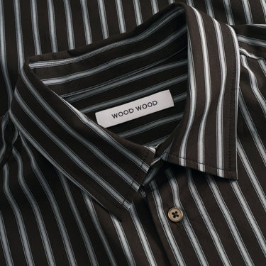 Wood Wood WWNico shirt 25278 Chocolate torte stripe - KYOTO - Wood Wood