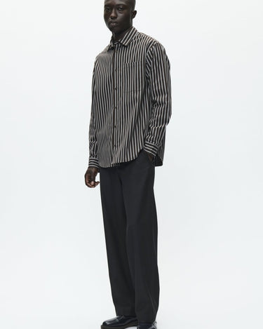 Wood Wood WWNico shirt 25278 Chocolate torte stripe - KYOTO - Wood Wood